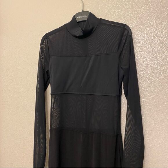 WEISSMAN Balera Dance Costume black Culotte Unitard With Mesh MJ11187 MA adult - Picture 4 of 13